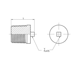 Brass NPT Square Head Pipe Plug - HTX Fluid Power