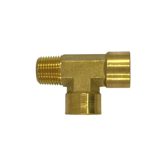 Brass Male NPT x Female NPT x Female NPT Tee - HTX Fluid Power