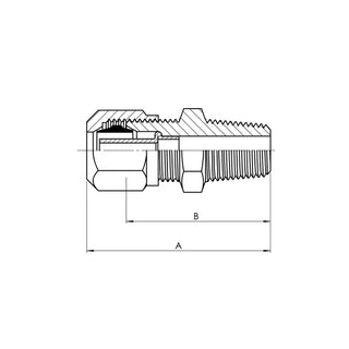Brass D.O.T. Air Brake Compression x Male NPT - HTX Fluid Power