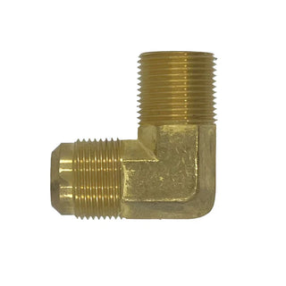 Brass SAE 45° Flare x Male NPT 90° Elbow - HTX Fluid Power
