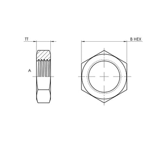 ORFS Bulkhead Nut - HTX Fluid Power