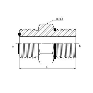 Male O-Ring Face Seal x Male ORB - HTX Fluid Power