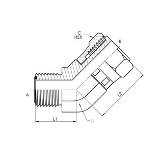Carbon Steel O-Ring Face Seal Adapters - HTX Fluid Power