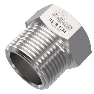 0318-12M | 3/4" MP Gland Nut, Stainless Steel - 20K psi - HTX Fluid Power