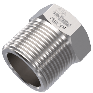 0318-16M | 1" MP Gland Nut, Stainless Steel - 20K psi - HTX Fluid Power
