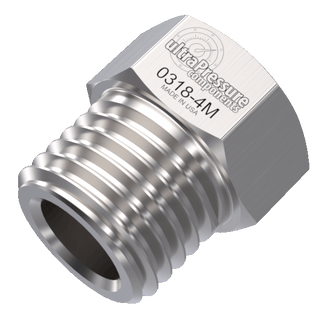 0318-4M | 1/4" MP Gland Nut, Stainless Steel - 20K psi - HTX Fluid Power