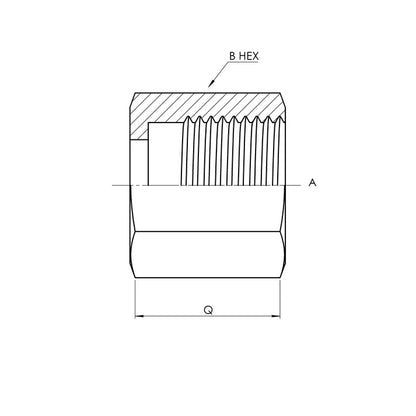 12 JIC Tube Nut, Carbon Steel