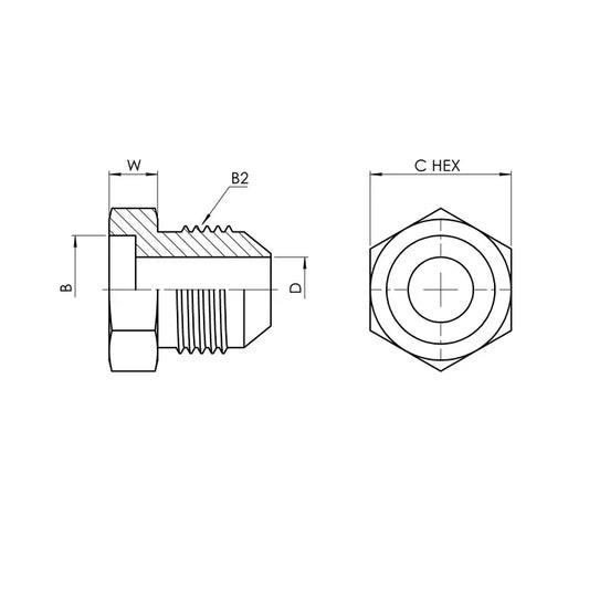 0403-04-04 | 04 Bore - 04 MJ Straight, Carbon Steel