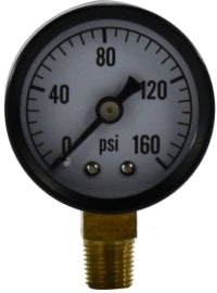 80502 | Dry Pressure Gauge, 1-1/2 in Dial, 1/8 in Lower Mount, 0-30psi - HTX Fluid Power