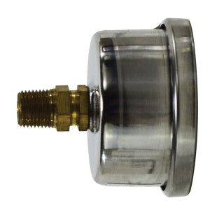 80613 | Liquid-Filled Pressure Gauge, 1-1/2 in Dial, 1/8 in Center Back Mount, 0-60psi