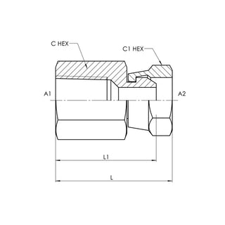SS-1405-16-16 | 16 FP - 16 FPS Straight, Stainless Steel - HTX Fluid Power