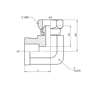 1502-24-24-FG | 24 FP - 24 FPS 90 Elbow Forged, Carbon Steel - HTX Fluid Power