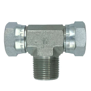 1601-04-04-04-FG | 04 FPS - 04 FPS - 04 MP Tee Forged, Carbon Steel - HTX Fluid Power