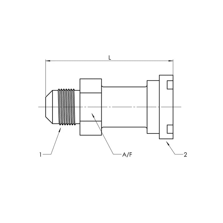 12 MJ - 16 Code 61 Flange Straight, Carbon Steel
