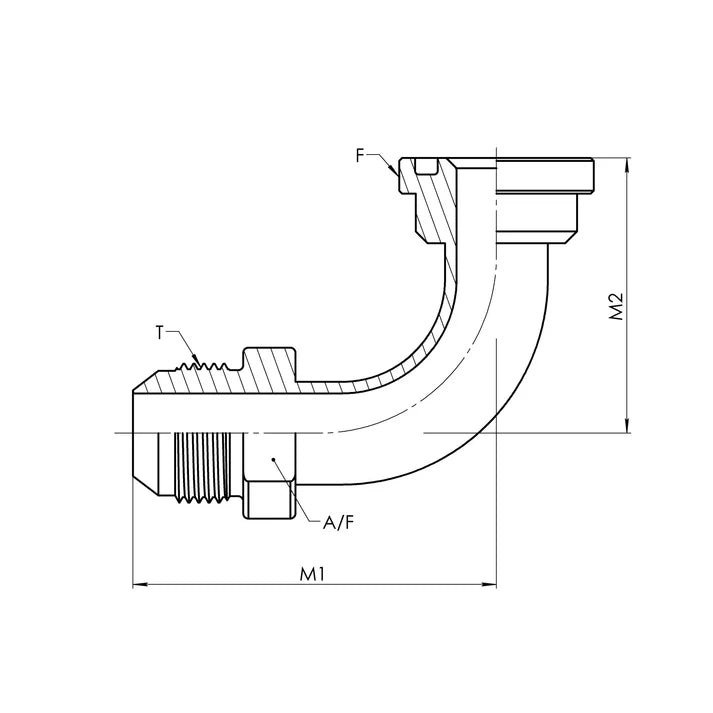 1704-16-12-Tube | 16 MJ - 12 Code 61 Flange Swept 90 Elbow, Carbon Ste ...
