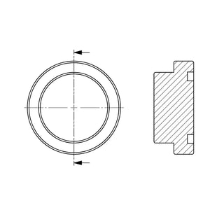 1824-32 | 32 O-Ring Face Code 62 Flange Plug, Carbon Steel - HTX Fluid Power