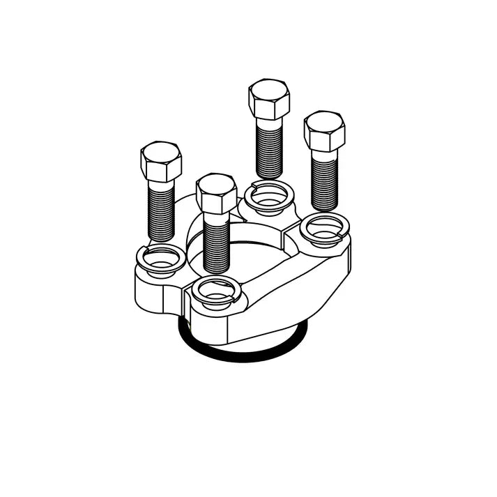 08 Code 61 Split Flange Halves (2), Carbon Steel