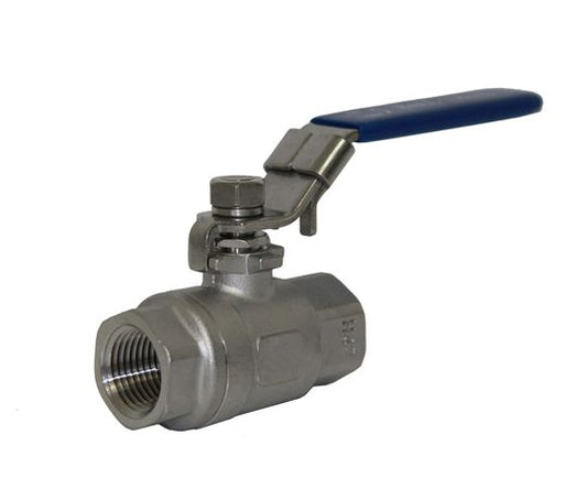 BV2P-0375-316SS-SD | 3/8" Ball Valve - 2 Piece, 316SS