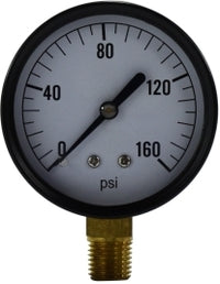 80031 | Dry Pressure Gauge, 2-1/2 in Dial, 1/4 in Lower Mount, 0-15psi - HTX Fluid Power