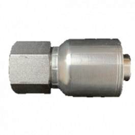 200-FP-06-06-1P | 3/8" x 3/8" Female NPT, 1-Piece Hose Fitting for 1 & 2 Wire Braid..