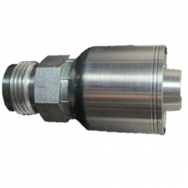 200-MJ-04-04-1P | 1/4" x 1/4" Male JIC, 1-Piece Hose Fitting for 1 & 2 Wire Braid Hose. - HTX Fluid Power