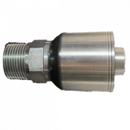 200-NPT-10-12-1P | 5/8" x 3/4" Male NPT, 1-Piece Hose Fitting for 1 & 2 Wire Hoses, Non Skive