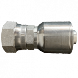 200-FSAE-04-04-1P | 1/4" x 1/4" Female SAE, 1-Piece Hose Fitting for 1 & 2 Wire Braid - HTX Fluid Power