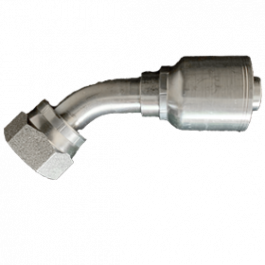 200-ORFS45-05-05-1P | 5/16" x 5/16" O'ring Face Seal 45, 1-Piece Hose Fittings for 1 & 2 Wire Braid Hose..