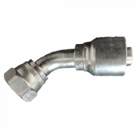 R4F4-FJX45-16 | 100R4/FLEX4, 1" HOSE X 1" 45 DEGREE FJX - HTX Fluid Power