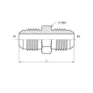 2403-LH-10-10 | 10 MJ - 10 MJ Straight-Large Hex, Carbon Steel - HTX Fluid Power