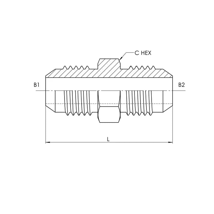 10 MJ - 06 MJ Straight, Carbon Steel - HTX Fluid Power