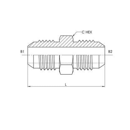 10 MJ - 06 MJ Straight, Carbon Steel - HTX Fluid Power