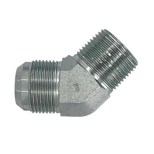SS-2503-06-06 | 06 MJ - 06 MP 45° Elbow, Stainless Steel