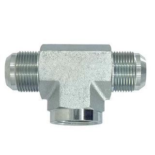 SS-2602-08-08-08 | 08 MJ - 08 MJ - 08 FP Tee, Stainless Steel - HTX Fluid Power
