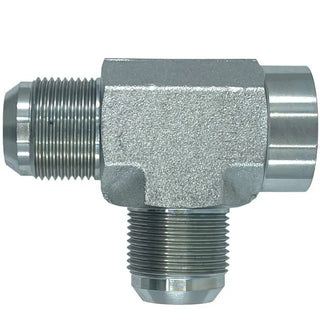 2606-06-06-06-FG | 06 MJ - 06 FP - 06 MJ Tee Forged, Carbon Steel - HTX Fluid Power