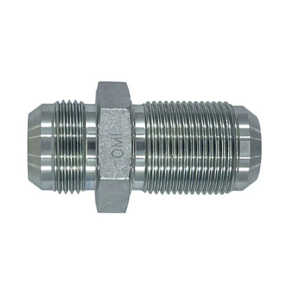 2700-LN-08-06 | 08 MJ - 06 MJ Bulkhead Straight w/ Lock Nut, Carbon Steel