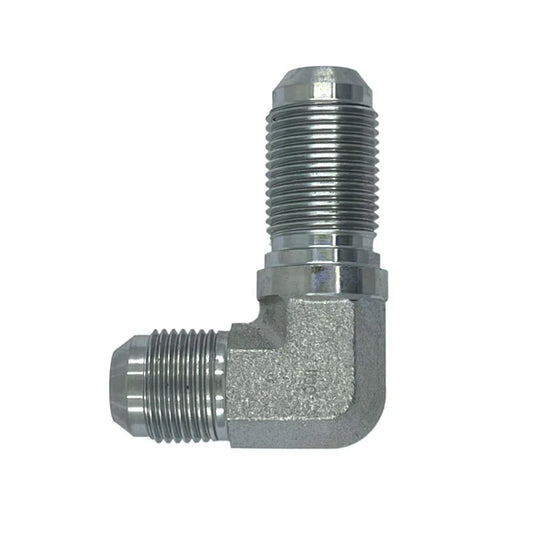 16 MJ - 16 MJ Bulkhead 90° Elbow Forged w/ Lock Nut, Carbon Steel