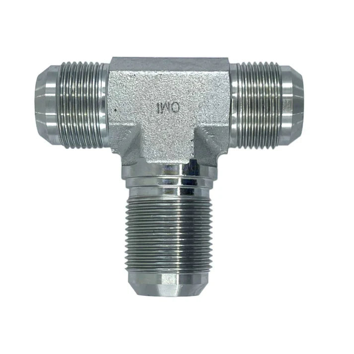 2703-LN-04-04-04-FG | 04 MJ - 04 MJ - 04 MJ Bulkhead Branch Tee Forged w/ Lock Nut, Carbon Steel