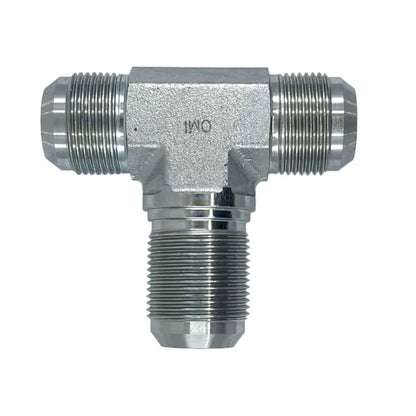 2703-LN-04-04-04-FG | 04 MJ - 04 MJ - 04 MJ Bulkhead Branch Tee Forged w/ Lock Nut, Carbon Steel