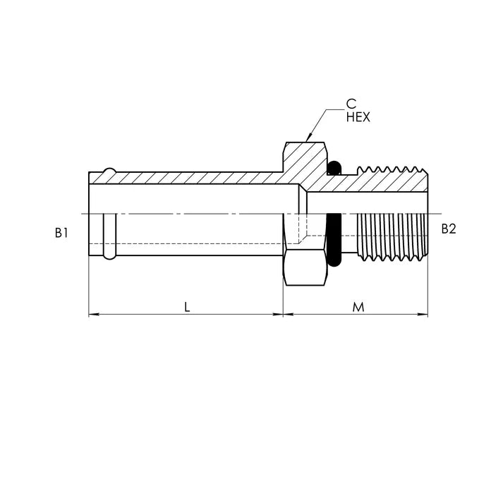 4604-20-16 | 20 HB - 16 MORB Straight, Carbon Steel