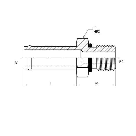 20 HB - 16 MORB Straight, Carbon Steel