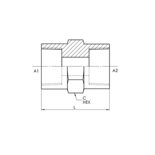 5000-32-32 | 32 FP - 32 FP Straight, Carbon Steel - HTX Fluid Power
