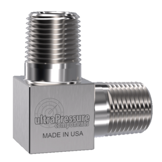 5500-4N4N | 1/4" Male NPT x 1/4" Male NPT 90, Stainless Steel - 15K psi - HTX Fluid Power