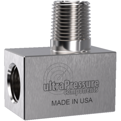 1/2" Female NPT x 1/2" Male NPT 90, Stainless Steel - 15K psi
