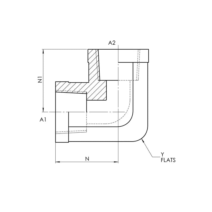 02 FP - 02 FP 90° Elbow, Stainless Steel