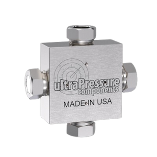 5652-12M | 3/4" MP Female Cross, Stainless Steel - 20K psi - HTX Fluid Power