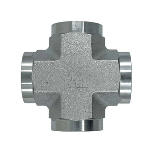 SS-5652-12-12-12-12 | 12 FP - 12 FP - 12 FP - 12 FP Cross, Stainless Steel - HTX Fluid Power