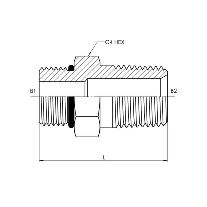32 MORB - 32 MP Straight, Carbon Steel - HTX Fluid Power
