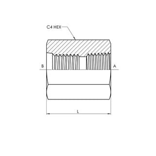 6420-08-08 | 08 FORB - 08 FP Straight, Carbon Steel - HTX Fluid Power
