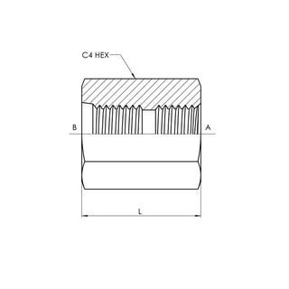 6425-04-04 | 04 FORB - 04 FORB Straight, Carbon Steel - HTX Fluid Power